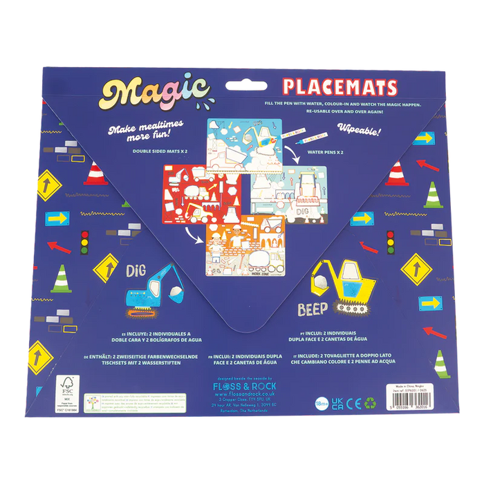 Floss & Rock Magic Water Placemats - Construction
