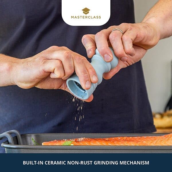 MasterClass 12cm Soft Touch Salt Or Pepper Mill Sky Blue