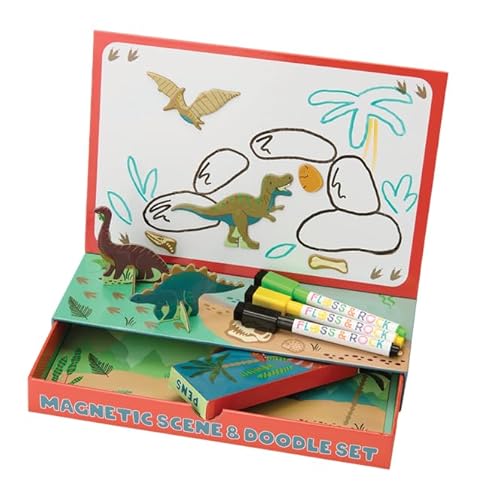 Floss & Rock Dino Magnetic Scene & Doodle Set
