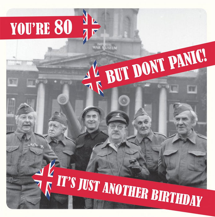 Words N Wishes 'You're 80 But Don't Panic' Birthday Card