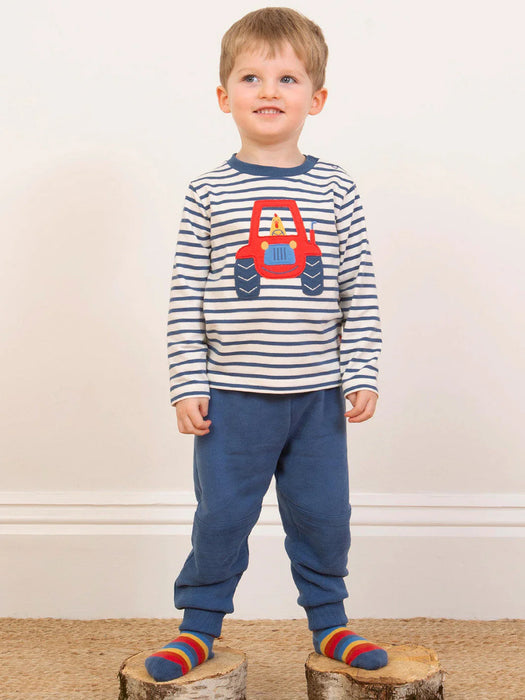 Kite Stitch Patch Joggers Navy