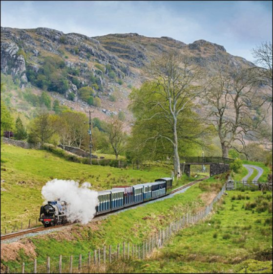 Woodmansterne 'Steam Train, Cumbria' Open Card