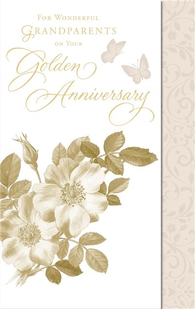 UKG 'For Wonderful Grandparents On Your Golden Wedding Anniversary' Card