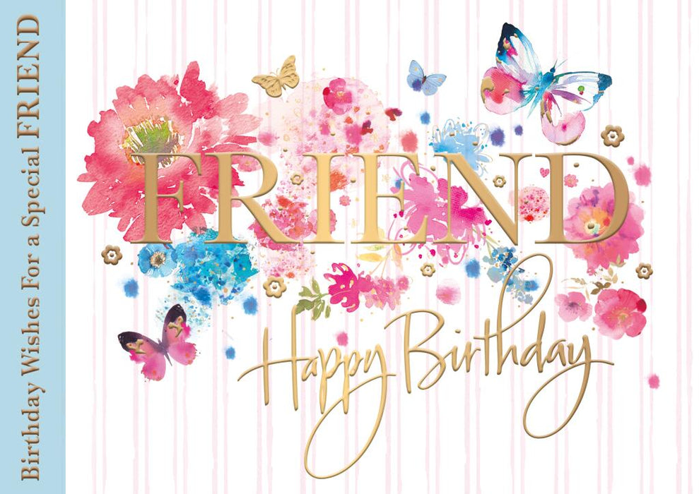 Words & Wishes 'Friend Happy Birthday' Birthday Card