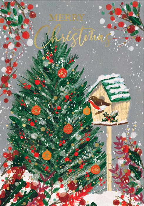 ICG Open Chrismas Card - Tree/Birdbox