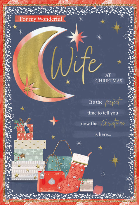ICG For My Wonderful Wife at Christmas - Moon Card