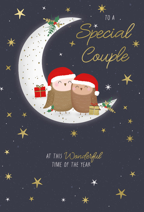 ICG To A Special Couple - Owls/Moon Christmas Card