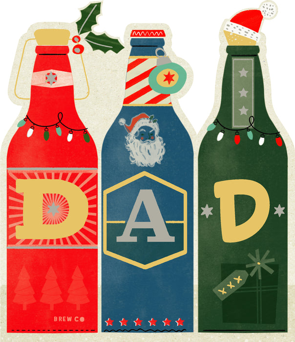 UKG 'DAD Beer Bottles' Christmas Card
