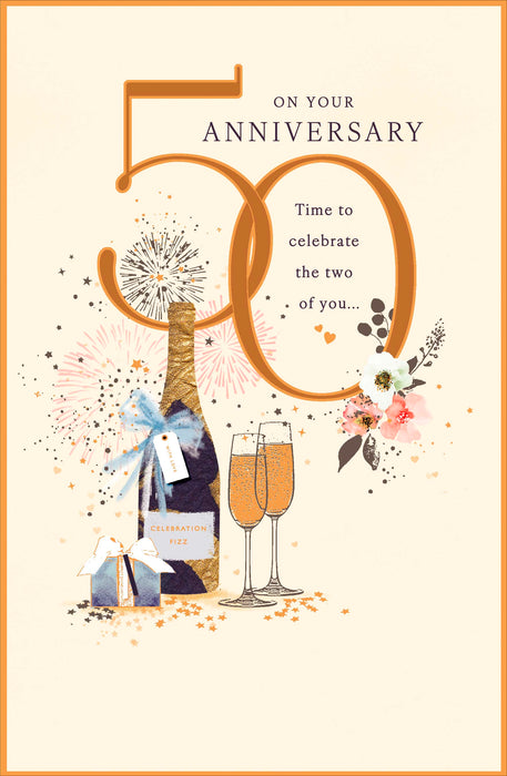 UKG '50 On Your Wedding Anniversary' Card