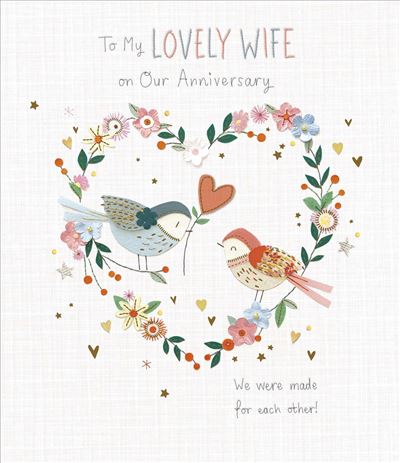 UKG 'To My Lovely Wife On Our Anniversary' Card — Maple Gifts