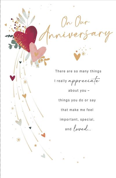 UKG 'On Our Anniversary' Anniversary Card