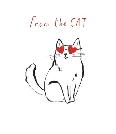 UKG 'From The Cat' Valentine Card