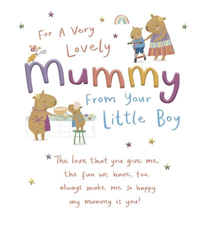 UKG 'From Your Little Boy' Mother's Day Card