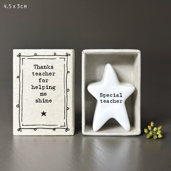 East of India Matchbox - Thanks Teacher