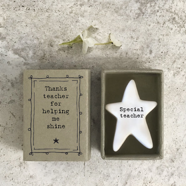 East of India Matchbox - Thanks Teacher