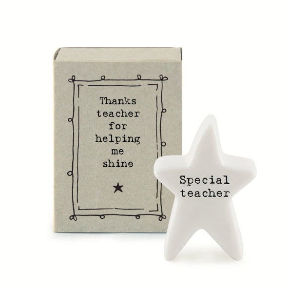 East of India Matchbox - Thanks Teacher