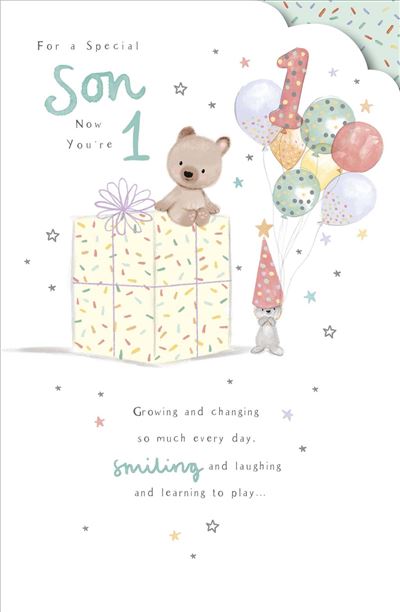 UKG 'For A Special Son Now You're 1' Birthday Card