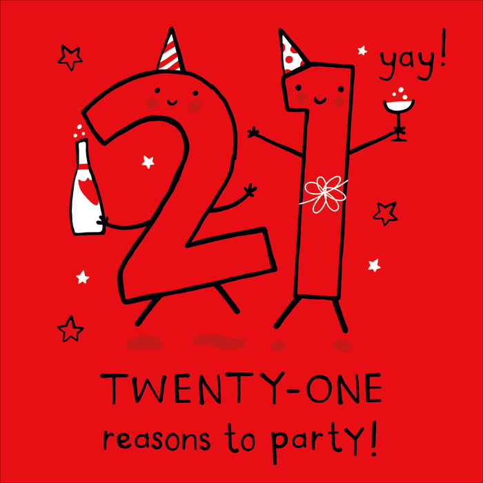 UKG 'Yay 21 Reasons To Party' Birthday Card