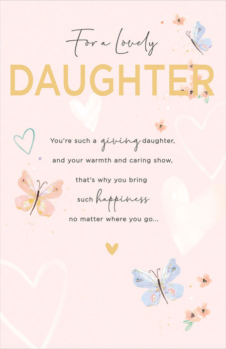 UKG 'For A Lovely Daughter' Birthday Card