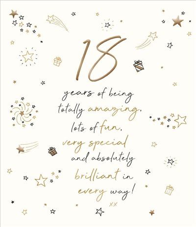 UKG '18 Years Of Living' Birthday Card