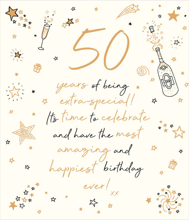 UKG '50 Years Of Being Extra-Special' Birthday Card