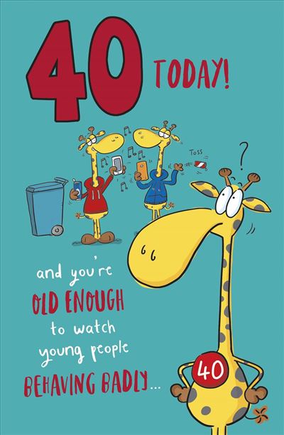 UKG '40Today' Birthday Card