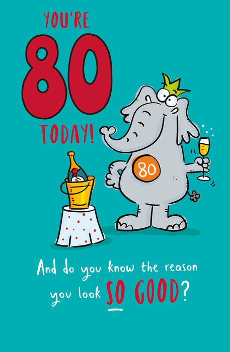 UKG 'You're 80 Today' Birthday Card