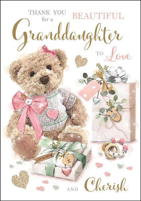 Jonny Javelin 'Beautiful Granddaughter With Love' New Baby Card