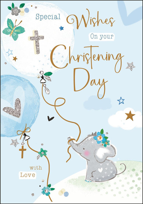 Jonny Javelin 'Special Wishes On Your Christening Day' Christening Card