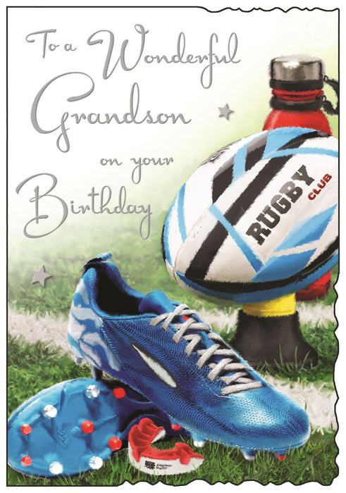 Jonny Javelin 'To A Wonderful Grandson' Birthday Card