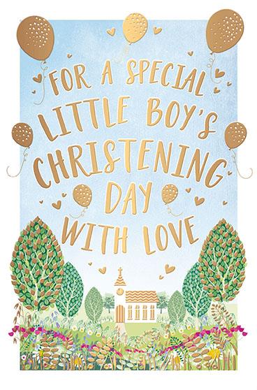 Words & Wishes 'For A Special Little Boy's Christening' Christening Card
