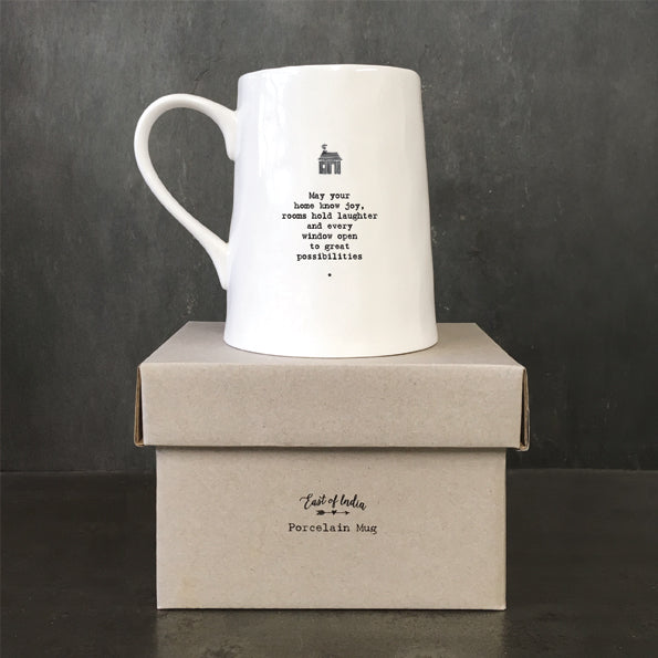 East of India Porcelain Mug - May Your Home