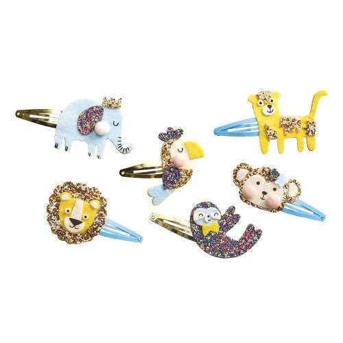 Janod Build And Create 6 Exotic Animals Hair Clips