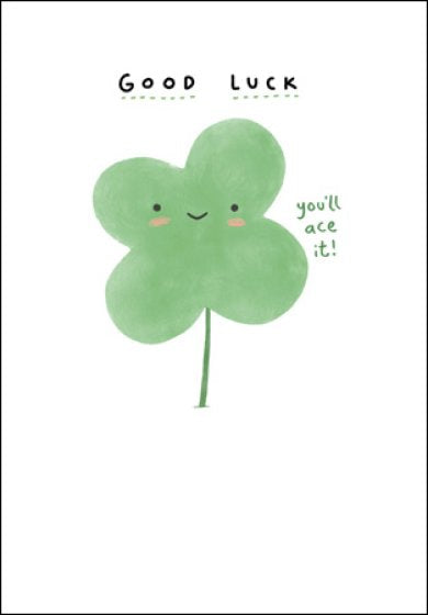 Woodmansterne 'Four-Leaf Clover' Good Luck Card