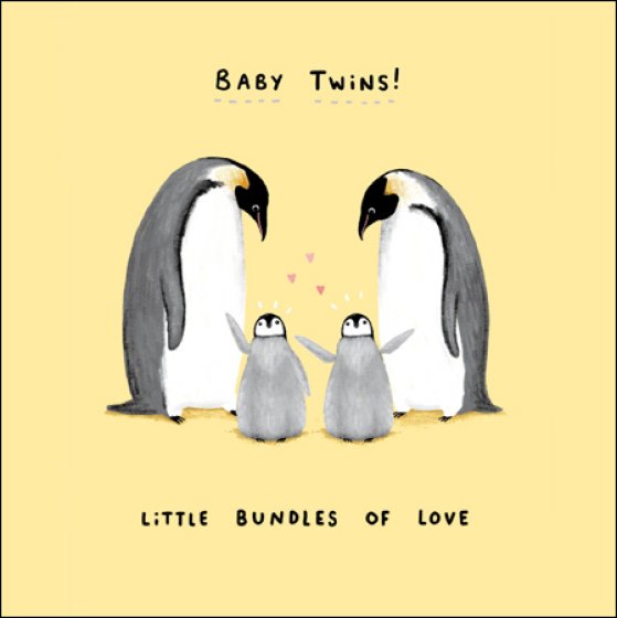 Woodmansterne 'Two Of A Kind' New Baby Card