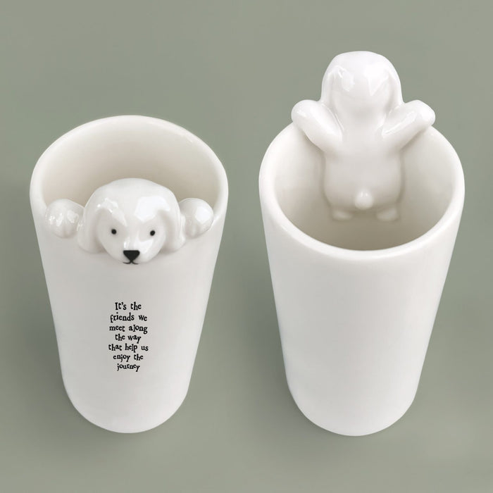 East of India Animal Vase - Dog/Friends