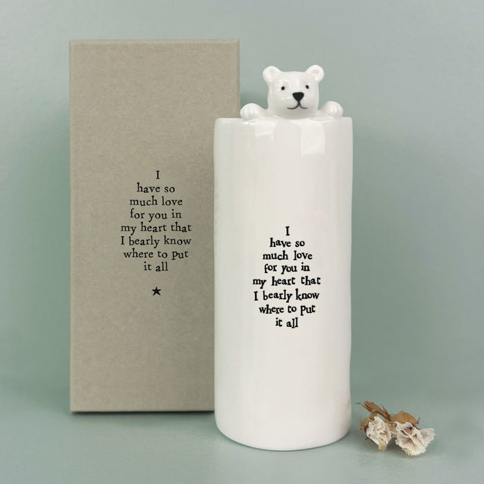 East of India Animal Vase - Bear/Have So Much Love
