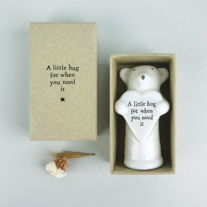 East of India Porcelain Heart Animal - Mouse