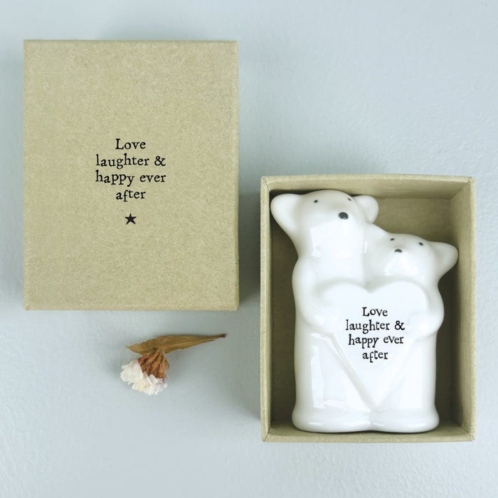 East of India Porcelain Heart Couple - Mice