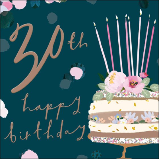 Woodmansterne '30 Birthday' Birthday Card