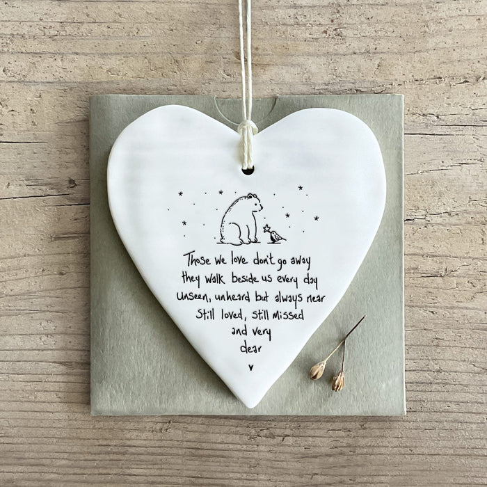 East of India Wobbly Round Heart - Those We Love Don't Go Away