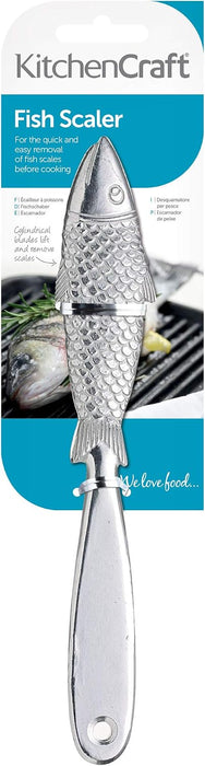 KitchenCraft Aluminium Fish Scaler 22 cm (8.5") Silver