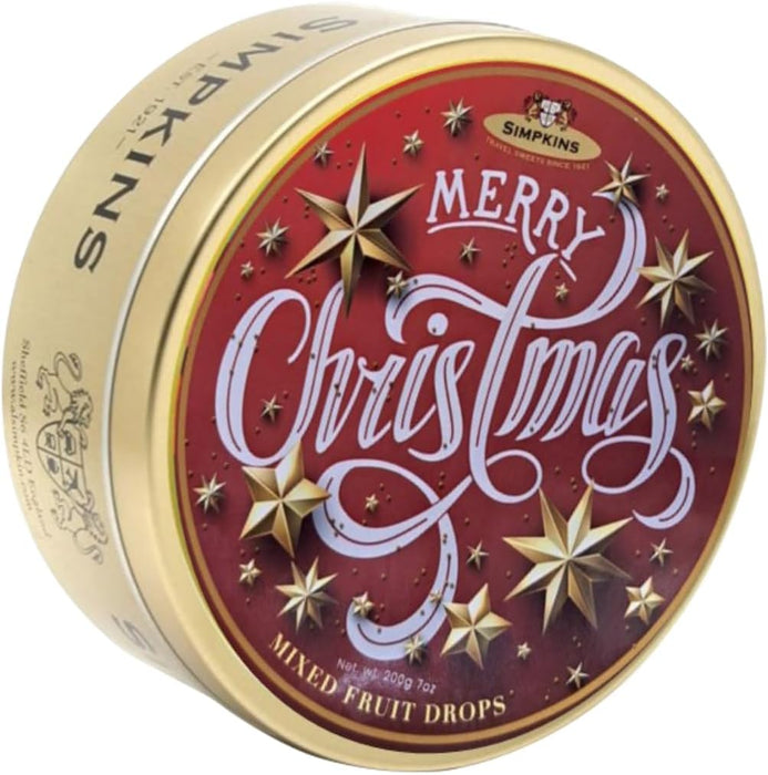 Merry Christmas Gold Star Mixed Fruit Drops