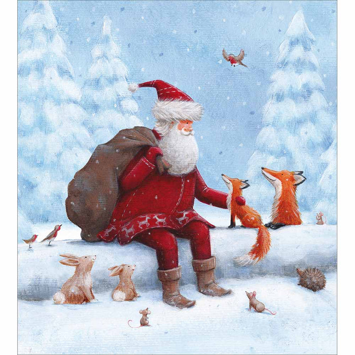 Woodmansterne Father Christmas And Friends 5 Pack Christmas Cards