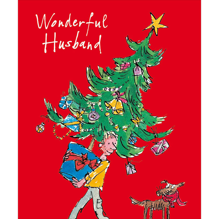 Woodmansterne Quentin Blake Wonderful Husband Christmas Card