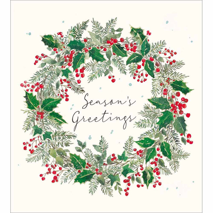 Woodmansterne Festive Wreath 5 Pack Christmas Cards
