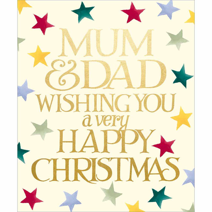 Woodmansterne Emma Bridgewater Guiding Stars Mum and Dad Christmas Card