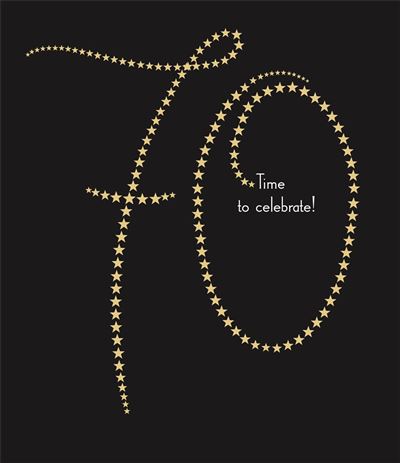 UKG '70 Time To Celebrate' Birthday Card