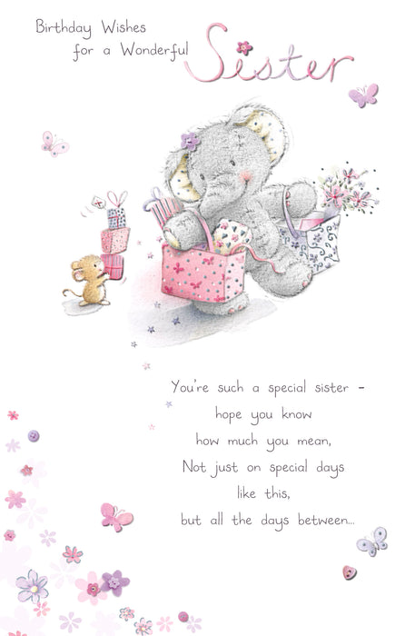 UKG 'For A Wonderful Sister' Birthday Card