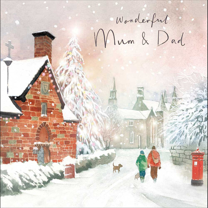 Woodmansterne Worlds Best Parents Mum and Dad Christmas Card